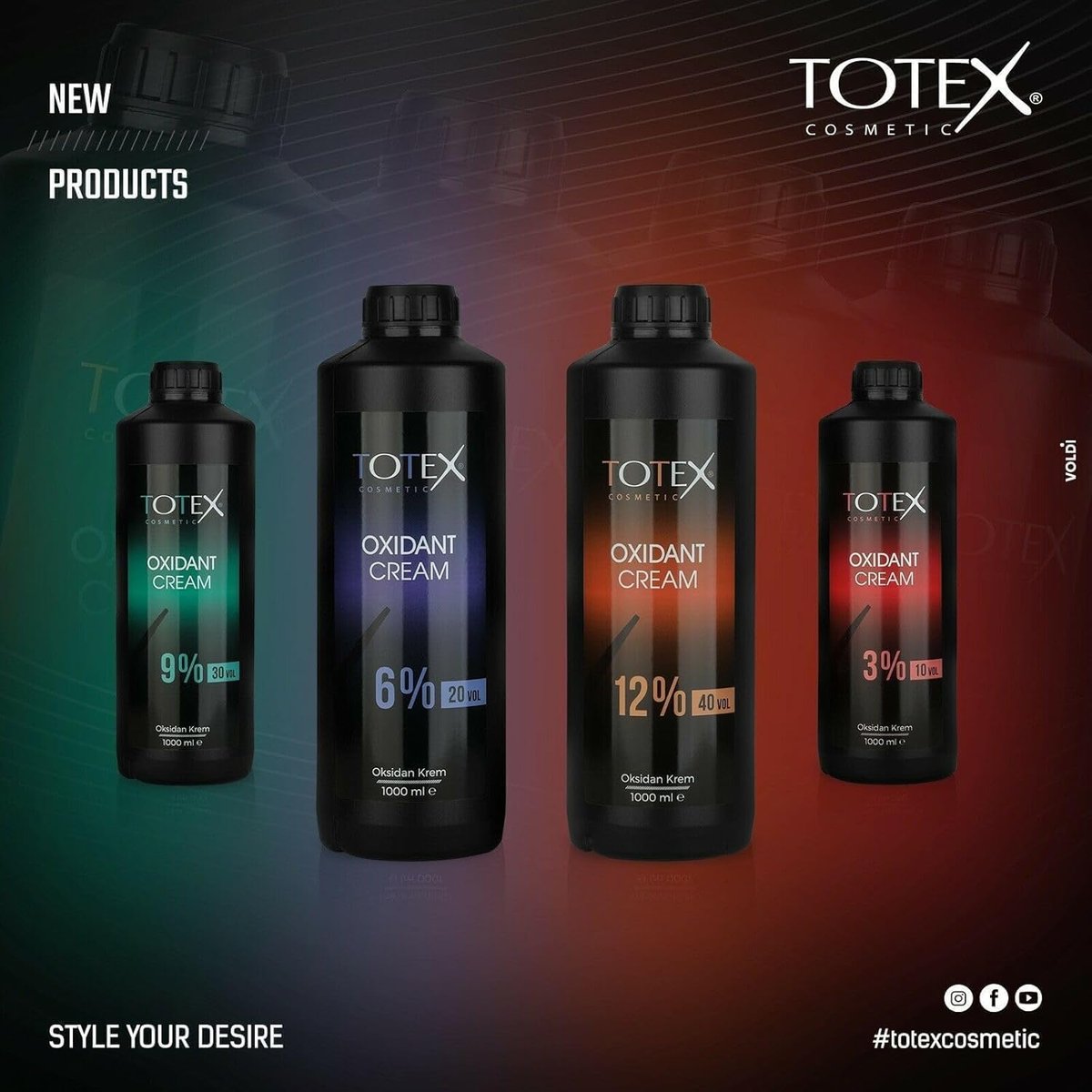 Totex Oxidant Cream Developer 40 Volume (12%) – 1000 ml / 35.19 Fl Oz - görsel 11