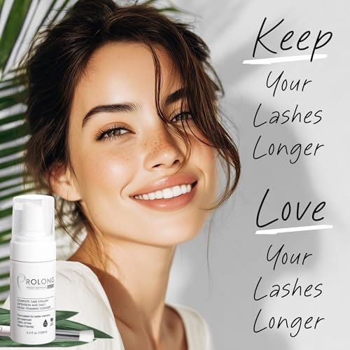 PROLONG LASH Eyelash Extension Shampoo & Brush - Gentle Foaming Cleanser for Lash Extensions and Natural Lashes - 100ml/3.4 Fl Oz - Paraben & Sulphate Free - Safe Daily Makeup Remover for Salon & Home Use Avelisse