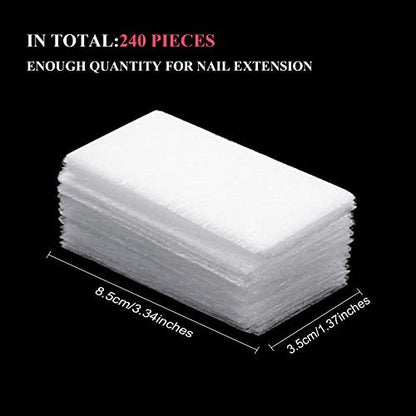 Blulu 240-Piece Silk Nail Extension Wrap Fiberglass Wrap Nail Art Extension DIY Protector Accessories for Splits, Breaks, Repair, Reinforce for Women Home Salon