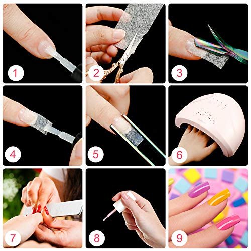 Blulu 240-Piece Silk Nail Extension Wrap Fiberglass Wrap Nail Art Extension DIY Protector Accessories for Splits, Breaks, Repair, Reinforce for Women Home Salon - görsel 8