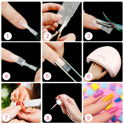 Blulu 240-Piece Silk Nail Extension Wrap Fiberglass Wrap Nail Art Extension DIY Protector Accessories for Splits, Breaks, Repair, Reinforce for Women Home Salon