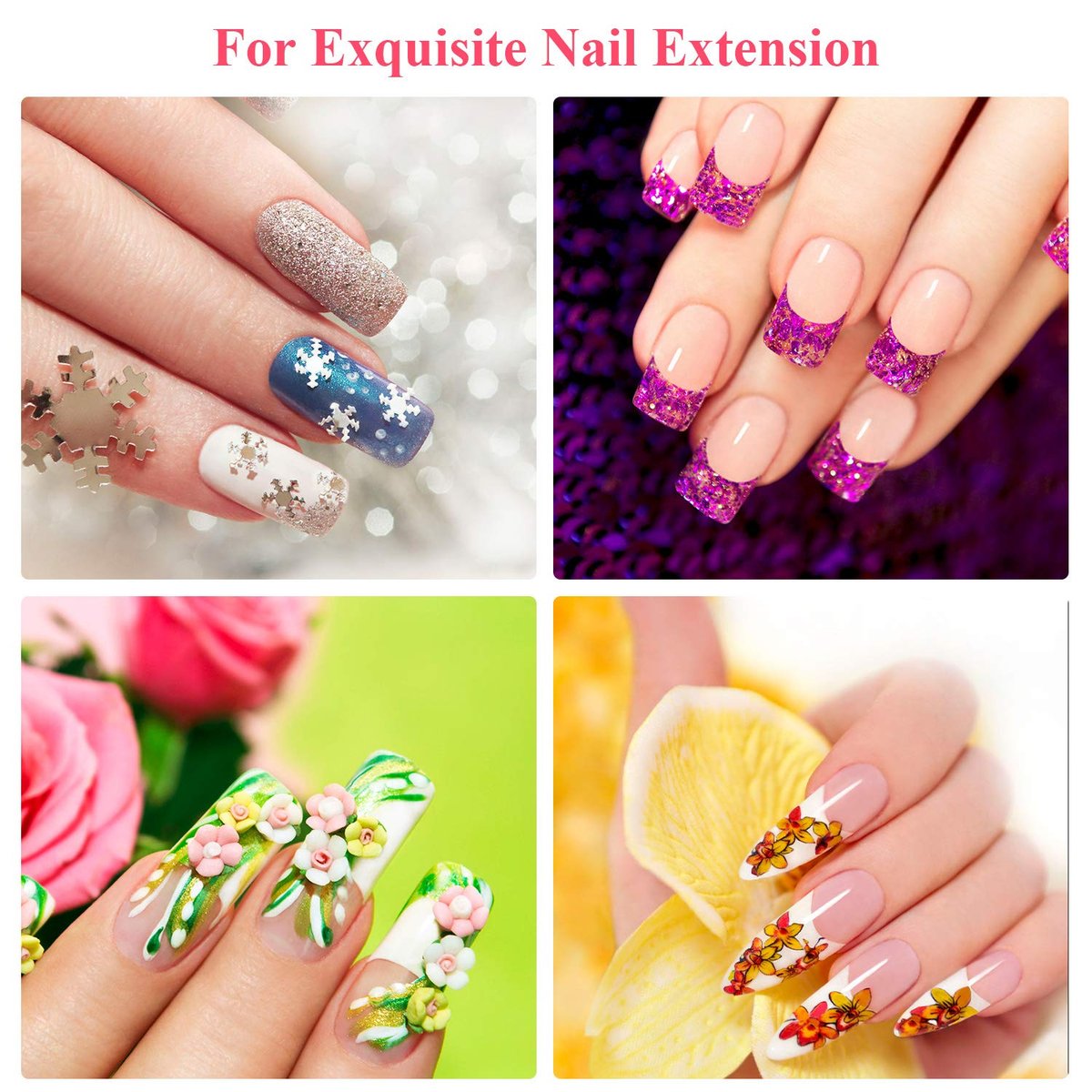 Blulu 240-Piece Silk Nail Extension Wrap Fiberglass Wrap Nail Art Extension DIY Protector Accessories for Splits, Breaks, Repair, Reinforce for Women Home Salon - görsel 13