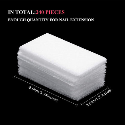 Blulu 240-Piece Silk Nail Extension Wrap Fiberglass Wrap Nail Art Extension DIY Protector Accessories for Splits, Breaks, Repair, Reinforce for Women Home Salon