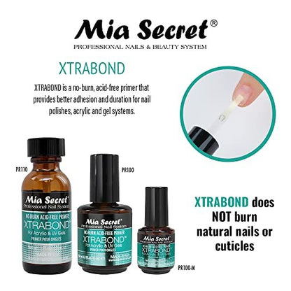 Mia Secret Professional Nail Prep pH Balance Dehydrator & XtraBond Acid-Free Primer 0.25 oz (Pack of 2) Avelisse