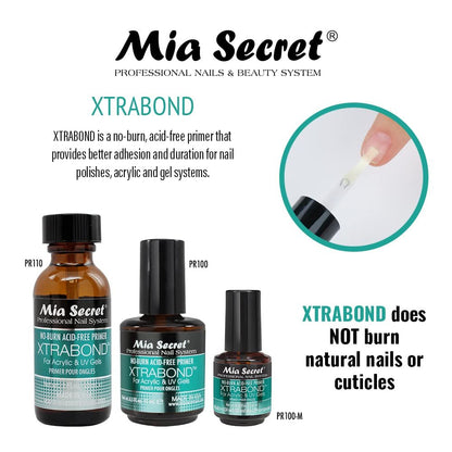 Mia Secret Professional Nail Prep pH Balance Dehydrator & XtraBond Acid-Free Primer 0.25 oz (Pack of 2) Avelisse