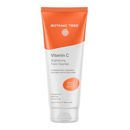 Botanic Tree Vitamin C Face Wash - Brightening Facial Cleanser for All Skin Types - Reduces Acne Scars, Wrinkles, and Breakouts - 6 Fl Oz Avelisse