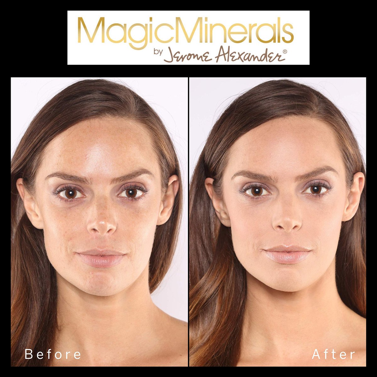 Jerome Alexander MagicMinerals Pressed Mineral Powder Set - Medium - Includes Mirror Compact, Mascara, Brush & Sponge Avelisse