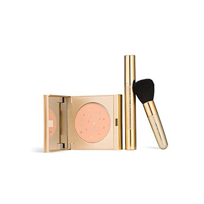 Jerome Alexander MagicMinerals Pressed Mineral Powder Set - Medium - Includes Mirror Compact, Mascara, Brush & Sponge Avelisse