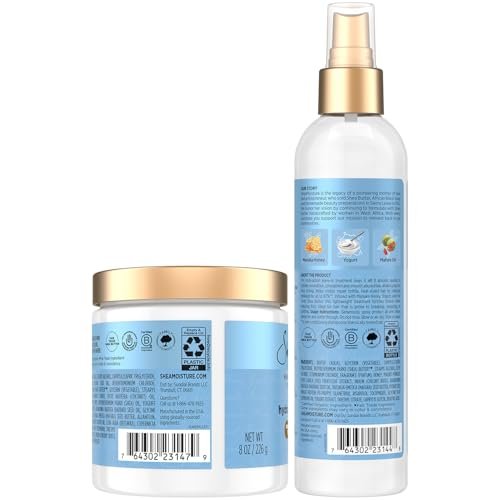 SheaMoisture Manuka Honey & Yogurt Multi-Action Leave-in Conditioner + Protein Power Treatment for Hair Repair, Frizz Control, 8 oz Each, for Curly, Damaged Hair Avelisse