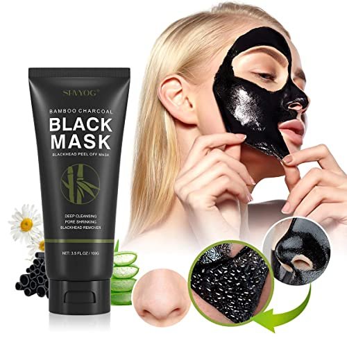SHVYOG Blackhead Peel Off Face Mask with Brush & Tea Tree Oil Serum – 3-in-1 Charcoal Mask for Deep Cleansing, Pores & Oil Control (100g+30ml) - görsel 7