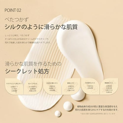 HAYEJIN RiceFila Moisturizing Cream - 50HR Hydrating Day and Night Face Moisturizer with Niacinamide, 8 Hyaluronic Acids & 6 Peptides - Lightweight Vegan Korean Skincare 1.69 fl oz Avelisse