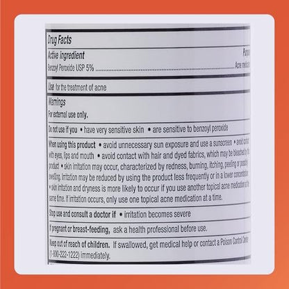 Rugby Benzoyl Peroxide Wash USP 5% - Acne Treatment for Oily Skin, 8 Fl. Oz.