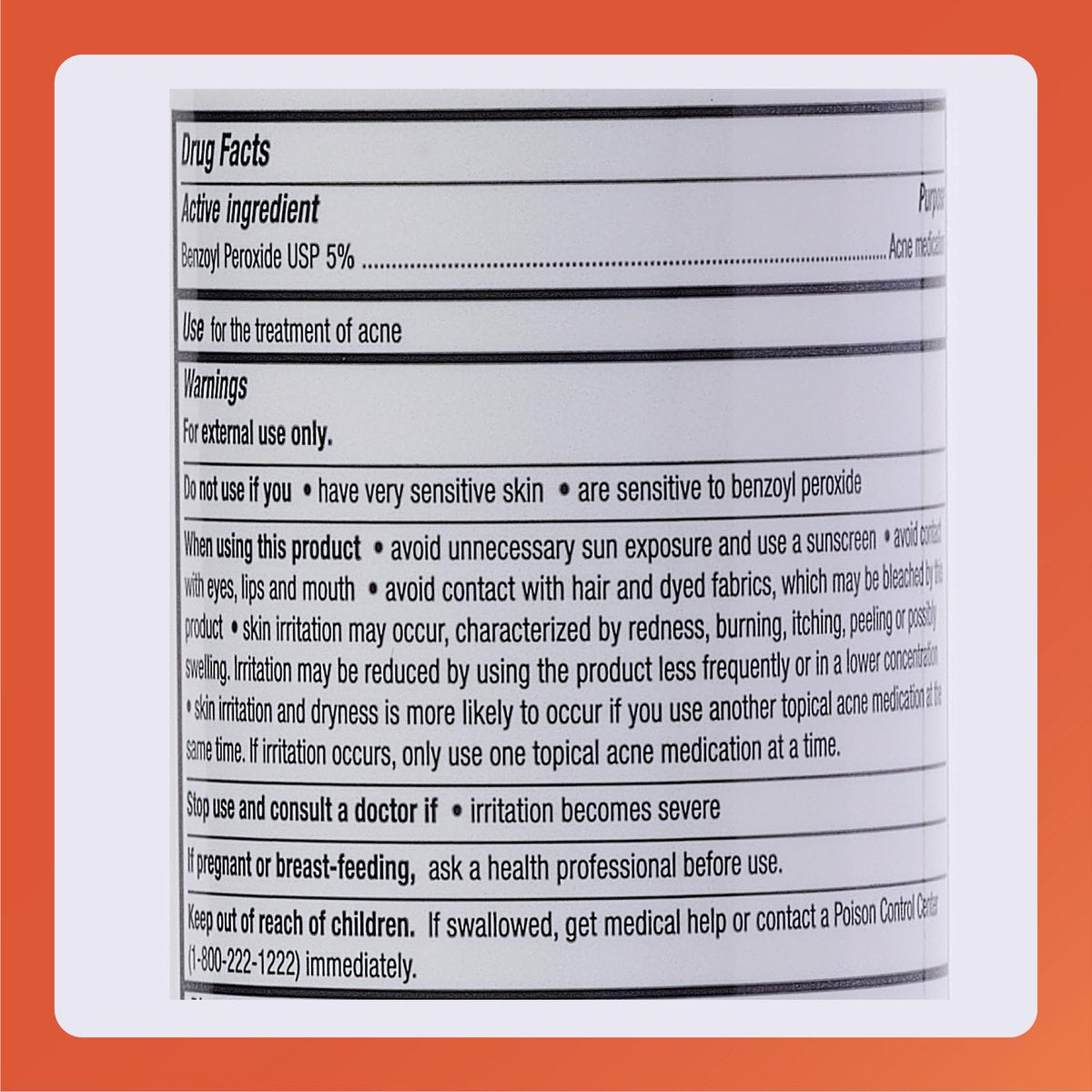 Rugby Benzoyl Peroxide Wash USP 5% - Acne Treatment for Oily Skin, 8 Fl. Oz. - görsel 7