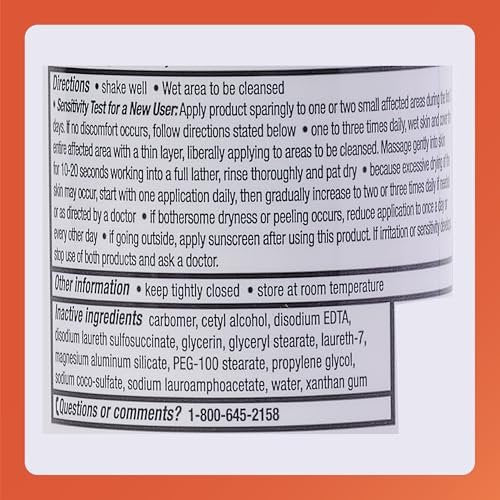 Rugby Benzoyl Peroxide Wash USP 5% - Acne Treatment for Oily Skin, 8 Fl. Oz. - görsel 10