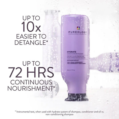 Pureology Hydrate Conditioner – Nourishing Moisture for Dry or Color Treated Hair, Vegan, 9 Fl Oz Avelisse