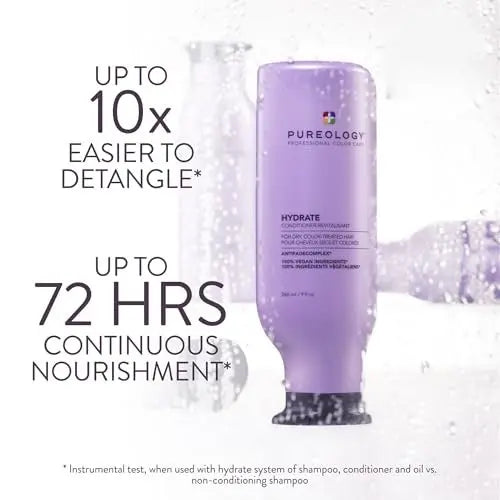 Pureology Hydrate Conditioner – Nourishing Moisture for Dry or Color Treated Hair, Vegan, 9 Fl Oz Avelisse