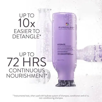 Pureology Hydrate Conditioner – Nourishing Moisture for Dry or Color Treated Hair, Vegan, 9 Fl Oz Avelisse