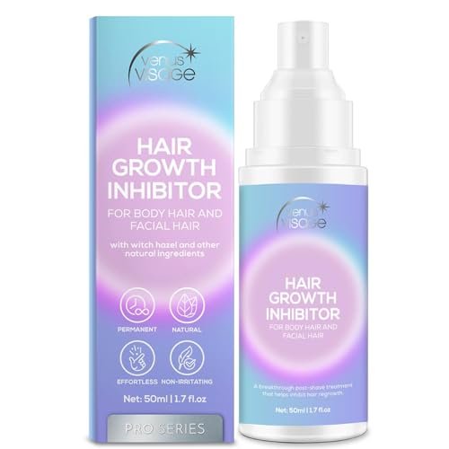 VENUS VISAGE Hair Inhibitor 50ml - Upgraded Non-Irritating Hair Growth Spray for Face, Body, Arms, Armpits, Legs | Men & Women Avelisse