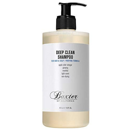 Baxter of California Deep Clean Shampoo – 16 Fl Oz (473ml) – Clarifying Shampoo for Men Avelisse