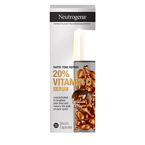 Neutrogena Rapid Tone Repair 20% Vitamin C Brightening Serum Capsules - Antioxidant Face Serum for Dark Spots & Even Skin Tone, Oil-Free, 30 Count - görsel 2
