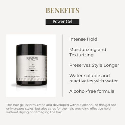 SALERM Men's Hair Styling Gel - Intense Hold Blue Gel - 500 ml - Alcohol-Free, Hydrating & Texturizing Avelisse