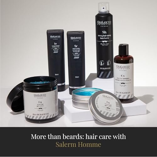 SALERM Men's Hair Styling Gel - Intense Hold Blue Gel - 500 ml - Alcohol-Free, Hydrating & Texturizing Avelisse