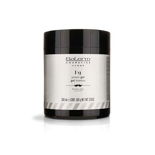 SALERM Men's Hair Styling Gel - Intense Hold Blue Gel - 500 ml - Alcohol-Free, Hydrating & Texturizing Avelisse