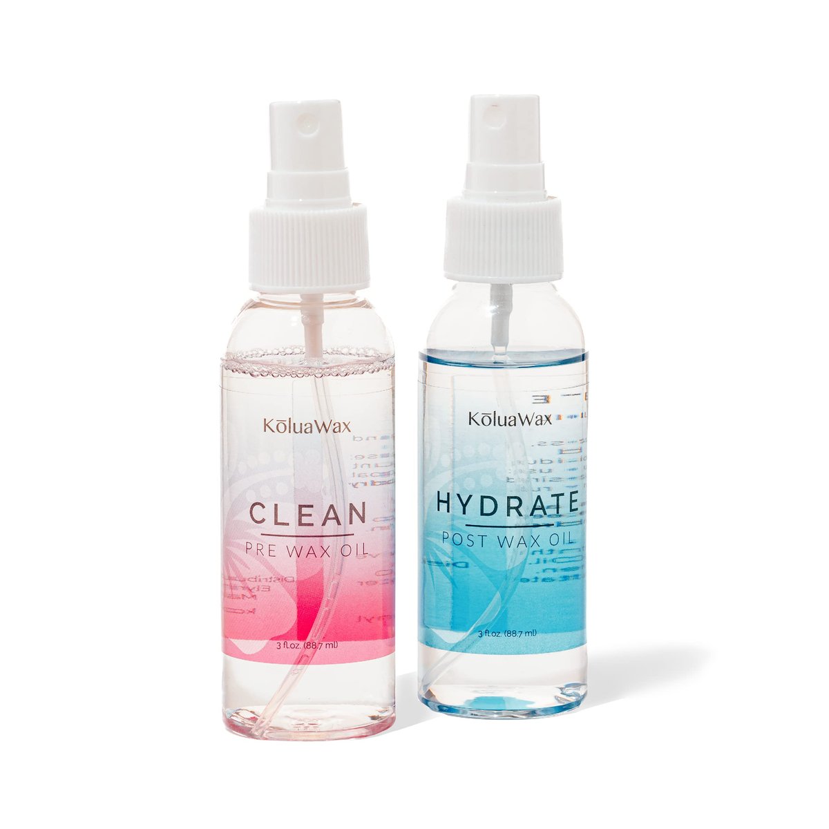 KoluaWax Clean & Hydrate At Home Waxing Kit Oils – Pre Wax Cleanser & Post Wax Oil for Smooth, Soothed Skin, 3 Oz Each Avelisse