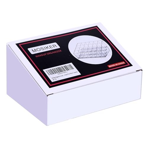 MOSIKER Lipstick Organizer - Small Clear Plastic 24-Slot Cosmetic Storage for Lip Gloss, Chapstick, Perfume Samples, and Mascara - görsel 18