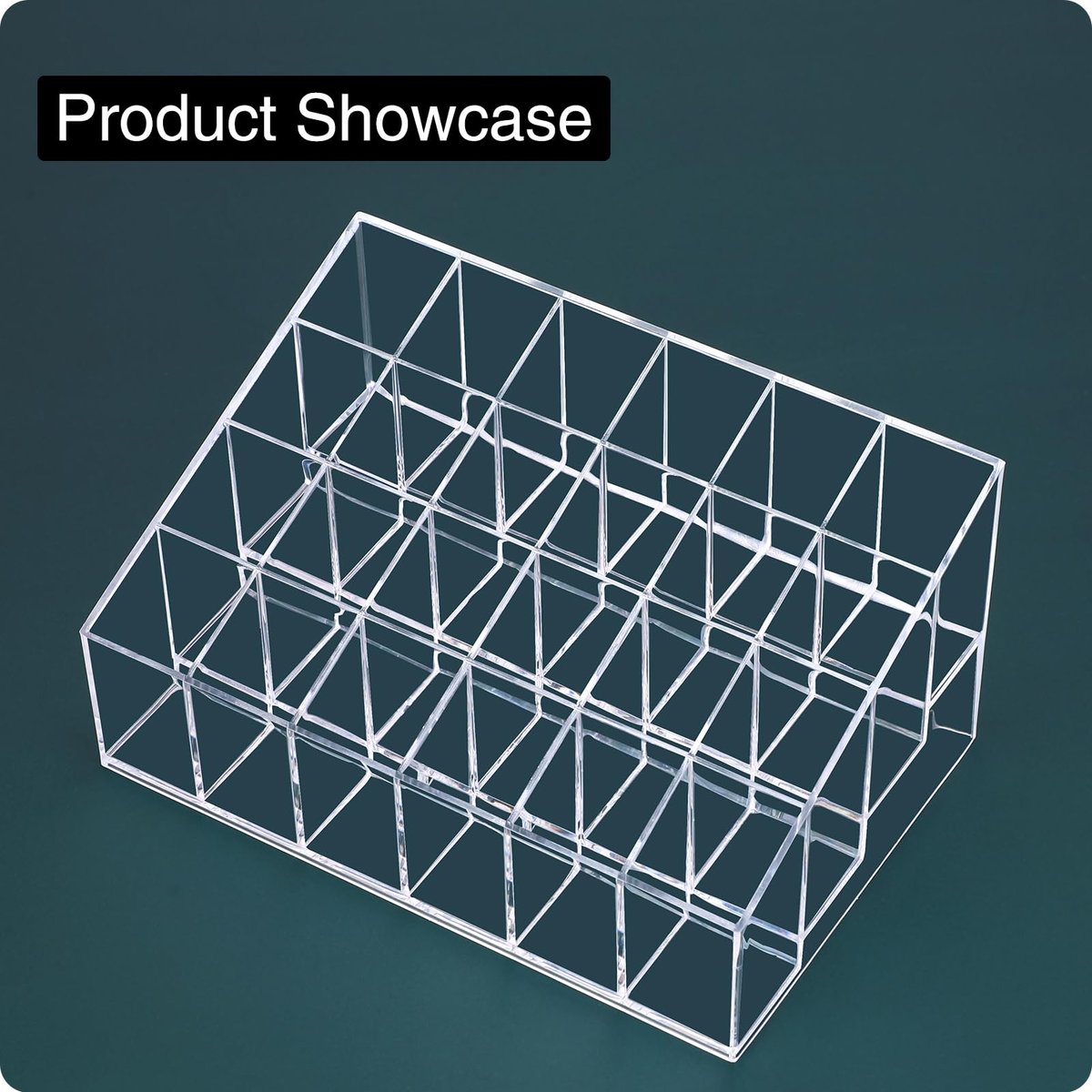 MOSIKER Lipstick Organizer - Small Clear Plastic 24-Slot Cosmetic Storage for Lip Gloss, Chapstick, Perfume Samples, and Mascara - görsel 15