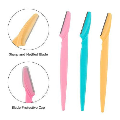62-Piece Eyebrow Razor Set for Face & Eyebrow Shaping | Mooerca Dermaplaning Tool