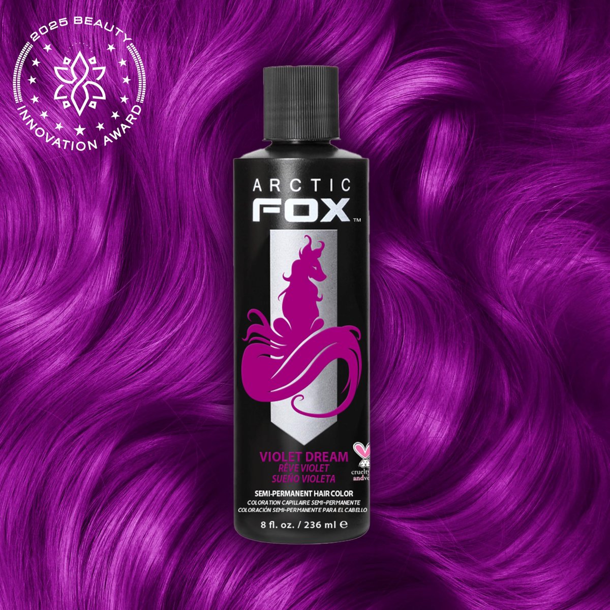Arctic Fox Semi-Permanent Hair Color - Violet Dream 8 fl oz | Vegan & Cruelty-Free, Ammonia-Free, Conditioning Hair Dye for All Hair Types Avelisse
