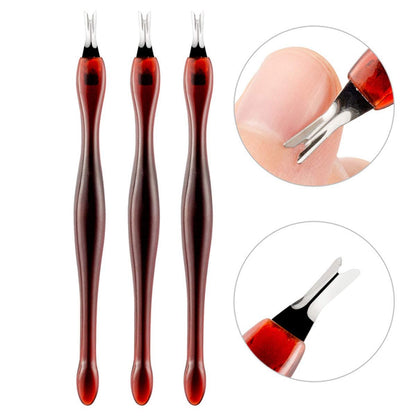Professional 3-Piece Cuticle Trimmer Set - Stainless Steel Cuticle Pusher & Dead Skin Remover for Nail Art