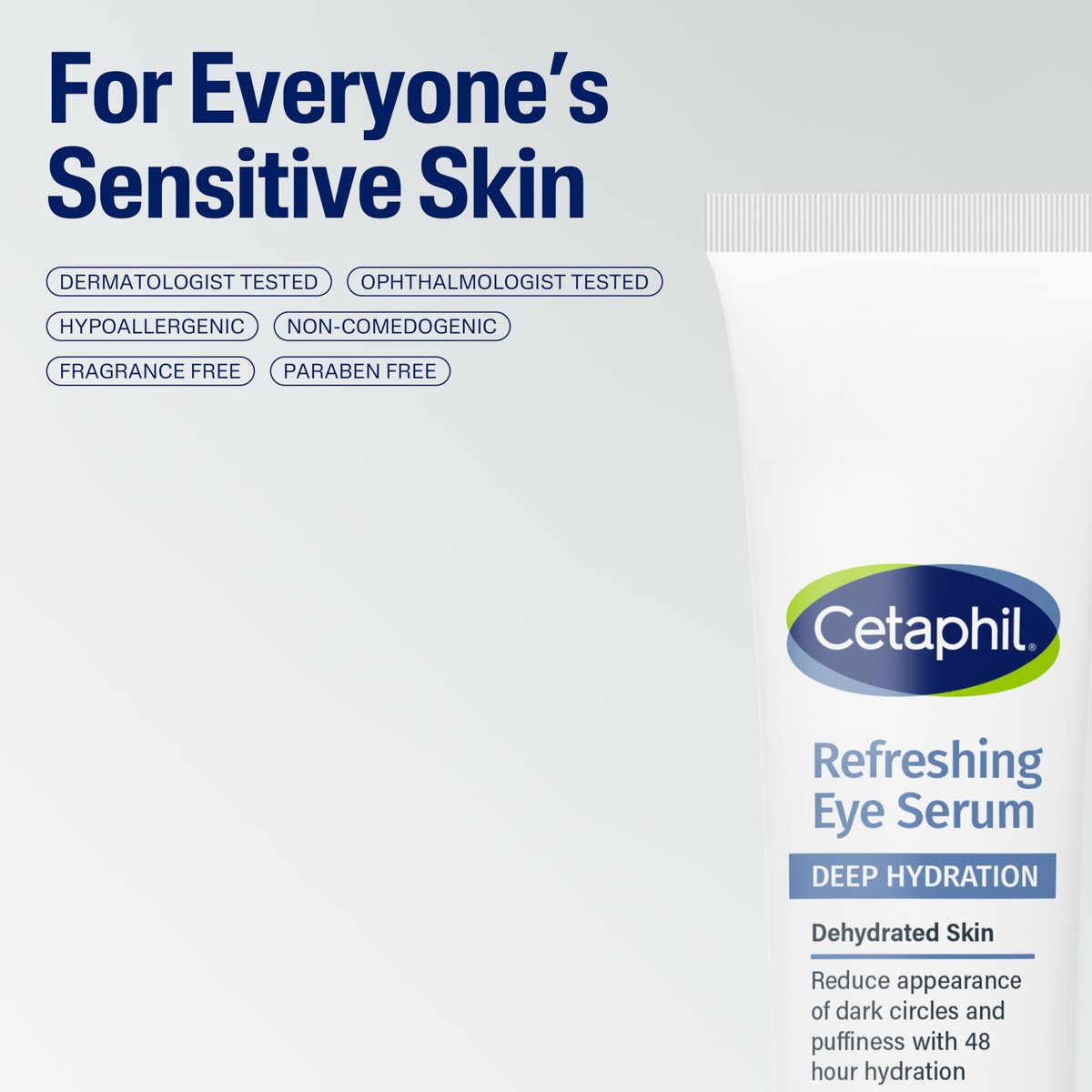 CETAPHIL Deep Hydration Refreshing Eye Serum – 48Hr Hydrating Under Eye Cream with Hyaluronic Acid, Vitamin E & B5, Reduces Dark Circles, 0.5 fl oz Avelisse