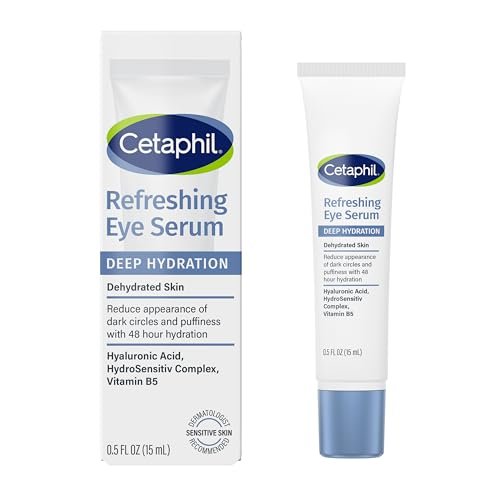 CETAPHIL Deep Hydration Refreshing Eye Serum – 48Hr Hydrating Under Eye Cream with Hyaluronic Acid, Vitamin E & B5, Reduces Dark Circles, 0.5 fl oz Avelisse