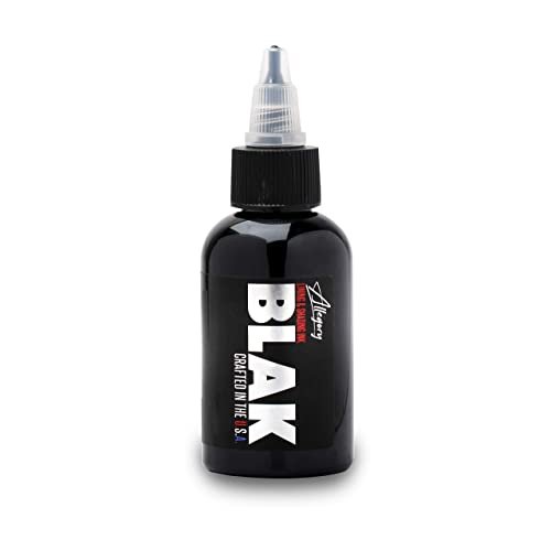 Allegory Tattoo Ink – Premium Black Tattoo Ink for Lining and Shading, Vegan Friendly, Organic, USA Made (2 oz) Avelisse