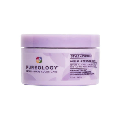 Pureology Style + Protect Mess It Up Texture Paste for Color-Treated Hair – Medium Hold, Shine, Sulfate-Free & Vegan, 3.4 oz Avelisse