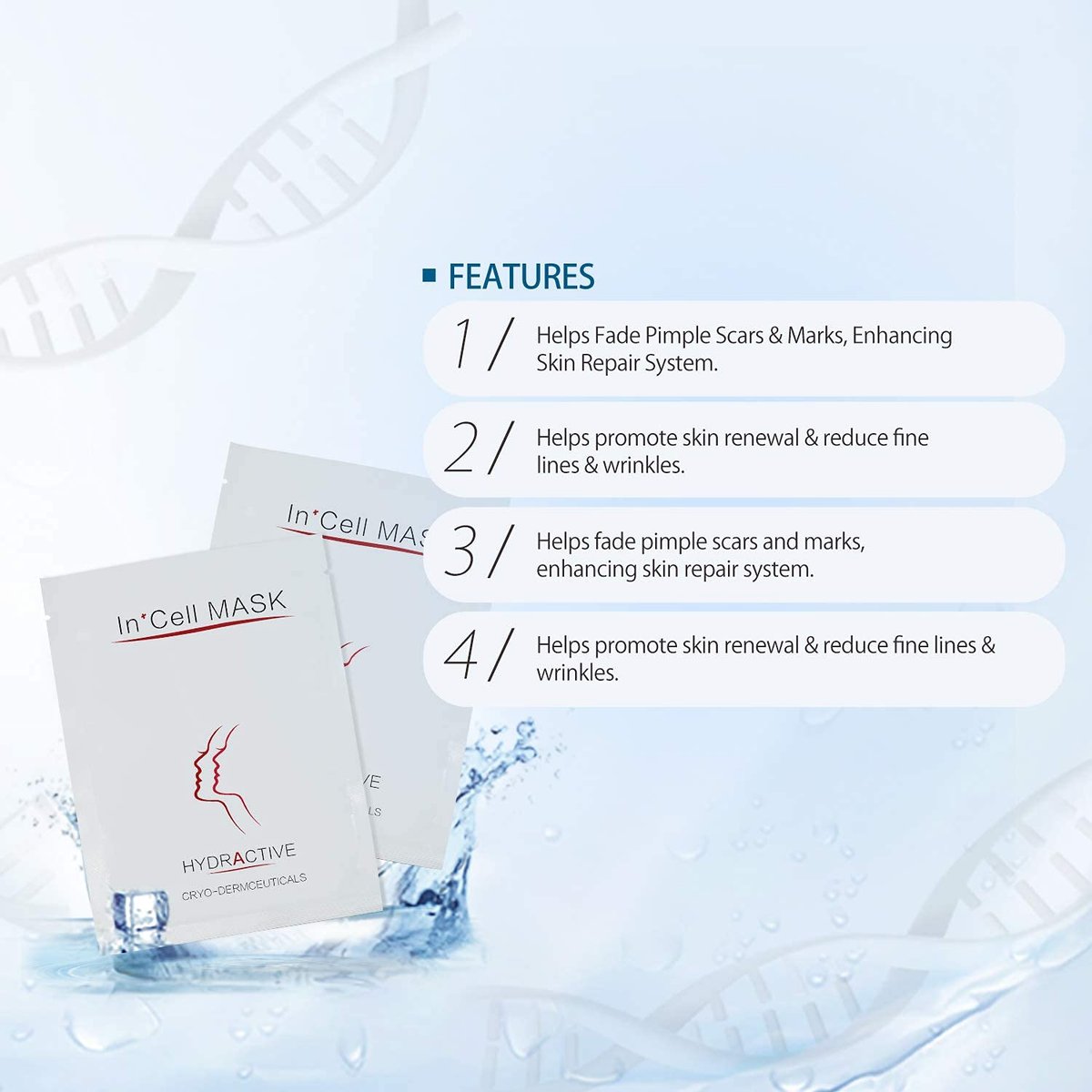 Koi Beauty Post Microneedling Soothing Mask - Cooling & Deep Hydration Sheet Mask for Face Redness Relief after Derma Roller or Microneedle Pen Treatment, Calming Skin Care - 5 Packs Avelisse