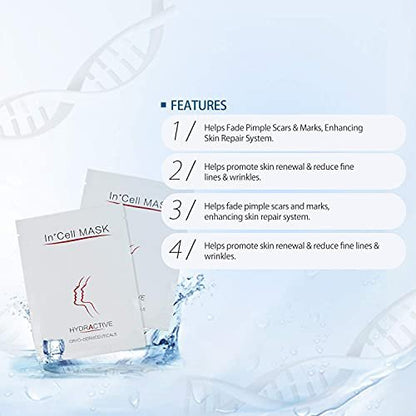 Koi Beauty Post Microneedling Soothing Mask - Cooling & Deep Hydration Sheet Mask for Face Redness Relief after Derma Roller or Microneedle Pen Treatment, Calming Skin Care - 5 Packs Avelisse