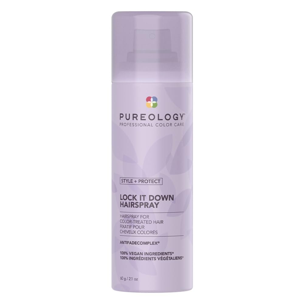 Pureology Style + Protect Lock It Down Hairspray for Color-Treated Hair, Maximum Hold, 11 oz Avelisse