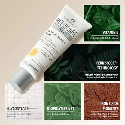 Heliocare 360 Pigment Solution Fluid SPF50 – Daily Sunscreen with Pigment Control, 50ml Avelisse