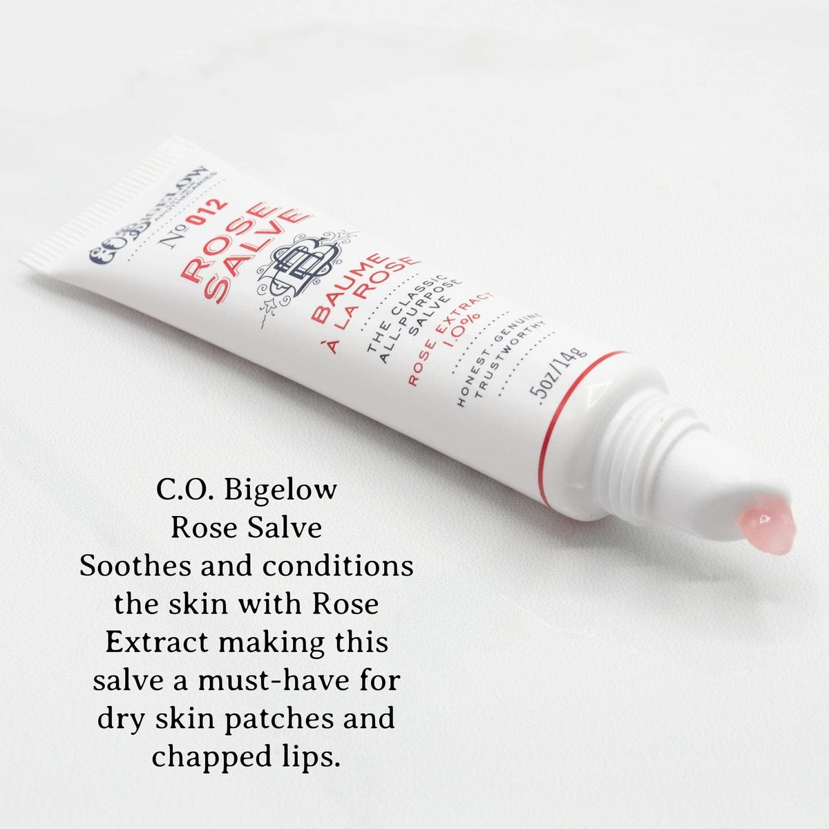 C.O. Bigelow Rose Salve Tubes, Pack of 3 - All Purpose Lip Balm & Skin Moisturizer, 0.5 oz Each Avelisse