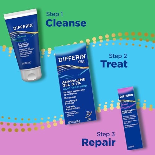 Differin Gel Acne Scar Spot Treatment for Face - Resurfacing Scar Gel, Gentle for Acne Prone Sensitive Skin, 1 Oz - görsel 10