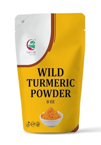 100% Pure Wild Turmeric Powder for Face & Skin – Kasturi Manjal (Curcuma Aromatica) – 8 oz (227g) – Promotes Glowing Skin – Yogi's Gift