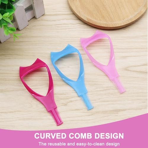 2-Pack 3-in-1 Mascara Tool: Eyelash Shield, Applicator Guide, and Comb Brush for Flawless Lashes (Pink & Blue) - görsel 14