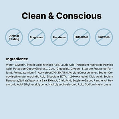 COSRX Hydrium Triple Hyaluronic Moisturizing Cleanser - 150ml | Hydrating Daily Face Wash for Dry Skin with Hyaluronic Acid & Vitamin B5, Paraben-Free, Cruelty-Free Korean Skincare