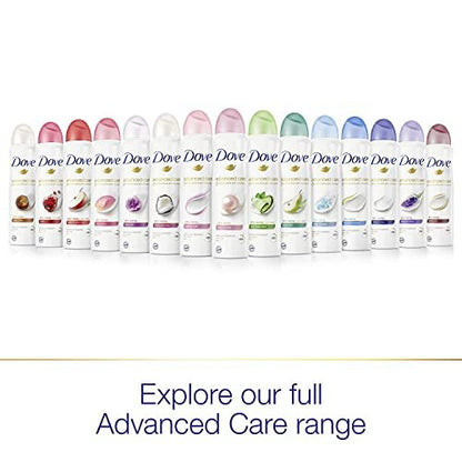 Dove Advanced Care Dry Spray Antiperspirant Deodorant Caring Coconut, 48-Hour Protection, 3.8 oz (Pack of 3) Avelisse