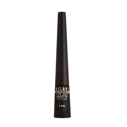 Milani Stay Put Matte Liquid Eyeliner - Black, Waterproof, 17H Wear, Cruelty-Free, Vegan