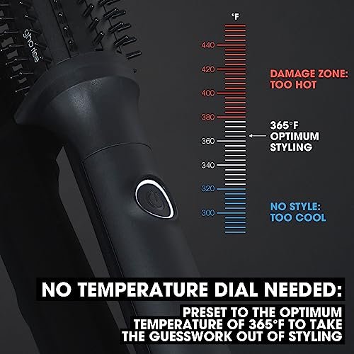 ghd Rise Volumizing Hot Hair Brush - Professional 1.25" Hot Brush for Dry Hair with Maximum Root Lift, 2x Volume, 365ºF Safe Styling Temperature Technology and Auto Sleep Mode - Black Avelisse
