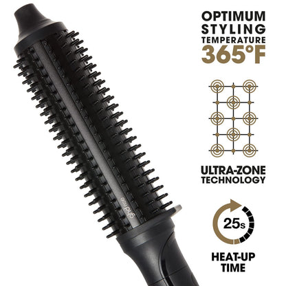 ghd Rise Volumizing Hot Hair Brush - Professional 1.25" Hot Brush for Dry Hair with Maximum Root Lift, 2x Volume, 365ºF Safe Styling Temperature Technology and Auto Sleep Mode - Black Avelisse